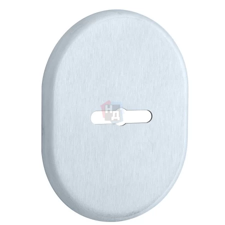 Декоративная накладка под сувальдный ключ Disec KT090 MATRIX OVAL хром матовый (со скрытой шторкой)