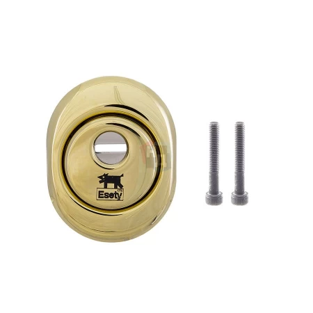 Броненакладка врезная Mul-T-Lock A615 OVAL внешняя латунь pvd