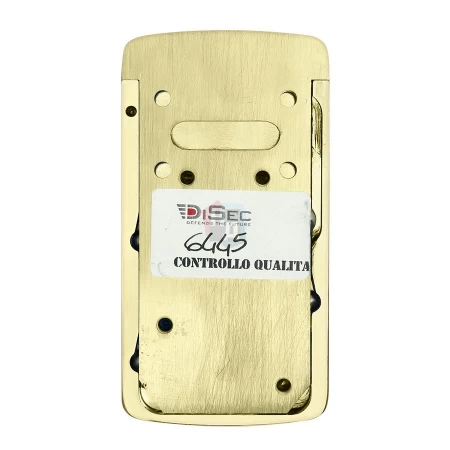 Броненакладка накладная Disec MG220MINI OVAL внешняя латунь pvd (под сувальдный ключ)
