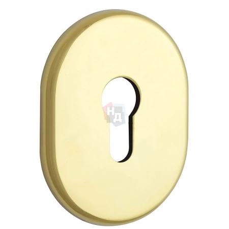Декоративная накладка под цилиндр Disec KT036 OVAL латунь pvd