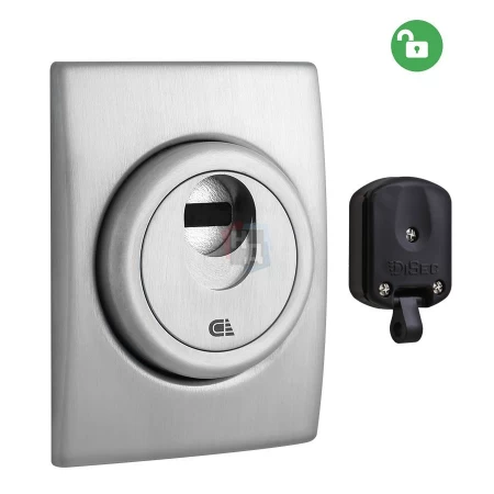 Броненакладка врезная Disec 3G2WB h.35мм SQUARE внешняя нержавеющая сталь
