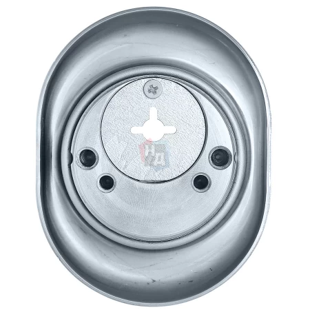Броненакладка врезная Disec BD108 Monolito OVAL внешняя хром матовый (под ключ OMEGA)