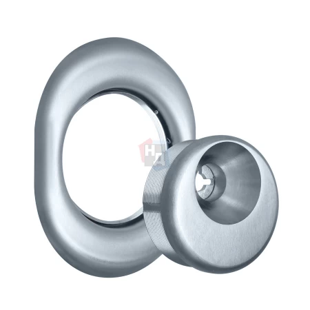 Броненакладка врезная Disec BD108 Monolito OVAL внешняя хром матовый (под ключ OMEGA)