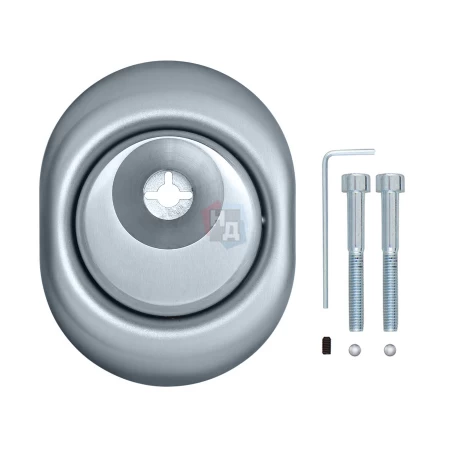 Броненакладка врезная Disec BD108 Monolito OVAL внешняя хром матовый (под ключ OMEGA)