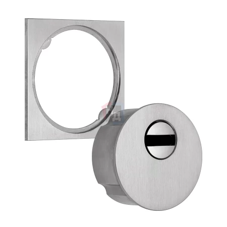 Броненакладка врезная Disec NX2Q Flat Quadra SQUARE внешняя нержавеющая сталь