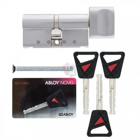Цилиндр Abloy Novel 69 (32,5x36,5) CY321 ключ-тумблер HCR хром матовый