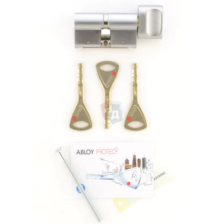 Цилиндр Abloy Protec 2 107 (56x51T) CY323 ключ-тумблер HCR хром матовый