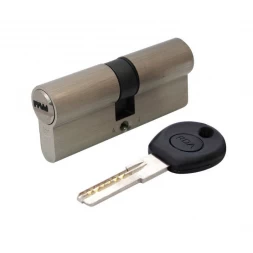 Цилиндр RDA 80 (40x40) ключ-ключ никель матовый (лазерный ключ)