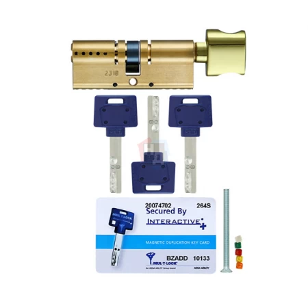 Цилиндр MUL-T-LOCK MTL600/Interactive+ 66 (31x35T) ключ-тумблер EB латунь