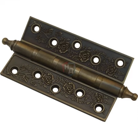 Петля дверная врезная RDA Antique Collection 125*75 бронза античная (универсальная)