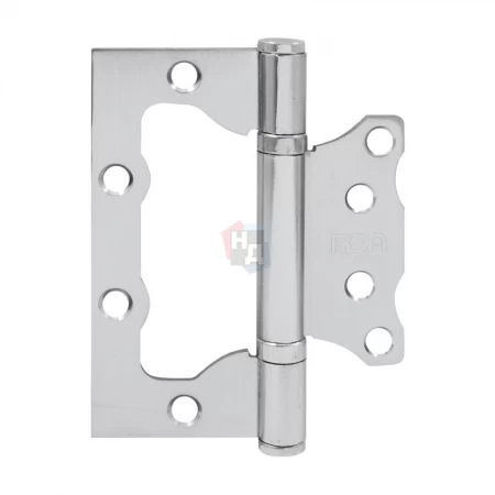 Петля дверная накладная RDA 100*75*2,5 хром матовый