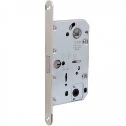 Замок межкомнатный AGB Mediana Polaris 2XT WC никель сатин (матовый никель) (B061025013)