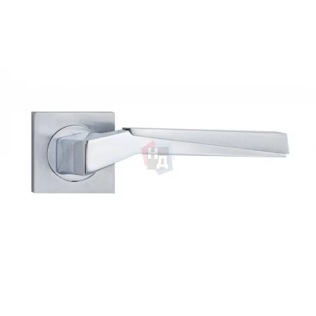 Дверная ручка на розетке SIBA Enna R03 хром матовый, хром (05 07)