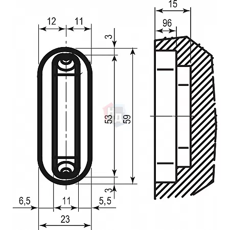 Ответная планка AGB Minimal под Mediana Polaris 2XT бронза античная (B024020522) Ответная планка AGB Minimal под Mediana Polaris 2XT бронза античная (B024020522)