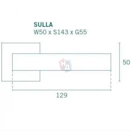 Дверная ручка Aprile Sulla AT Q 7S латунь матовая