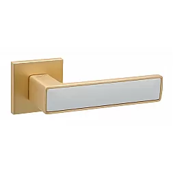 Дверная ручка Safita MIRROR HS WP/MG белый/золото матовое