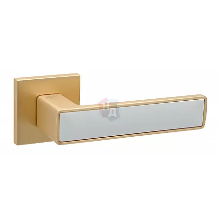 Дверная ручка Safita MIRROR HS WP/MG белый/золото матовое