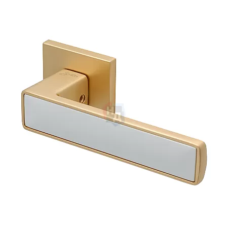 Дверная ручка Safita MIRROR HS WP/MG белый/золото матовое Дверная ручка Safita MIRROR HS WP/MG белый/золото матовое