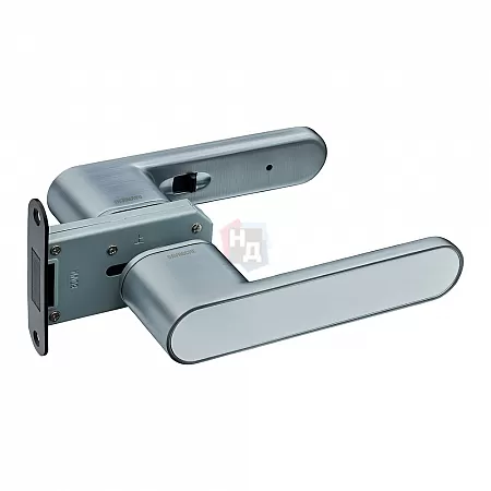 Дверная ручка Gavroche GRCLICK O-1 хром матовый / белый Дверная ручка Gavroche GRCLICK O-1 хром матовый / белый