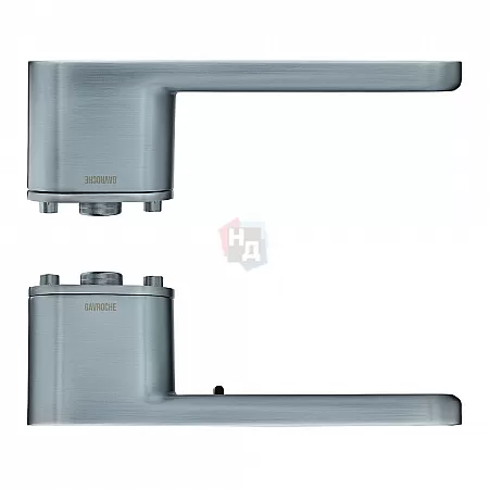 Дверная ручка Gavroche GRCLICK O-1 хром матовый / белый Дверная ручка Gavroche GRCLICK O-1 хром матовый / белый