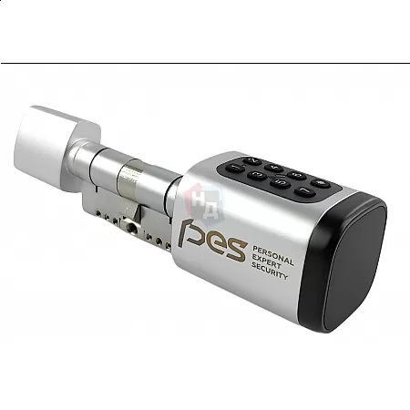 Смарт-цилиндр PES Cylinder 3 70 (40x30Т) ключ-тумблер хром матовый
