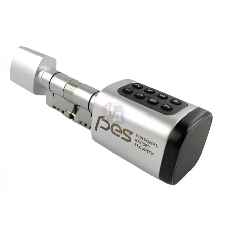 Смарт-цилиндр PES Cylinder 3 75 (30x45Т) ключ-тумблер хром матовый