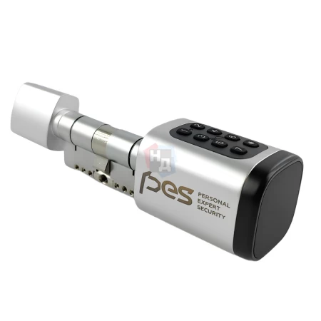 Смарт-цилиндр PES Cylinder 3 75 (30x45Т) ключ-тумблер хром матовый