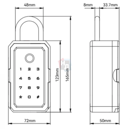 Электронный мини сейф PES Key-box черный