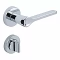 Ручка дверная CEBI IRUS MP02 хром (с накладкой WC)