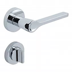 Ручка дверная CEBI IRUS MP02 хром (с накладкой WC)