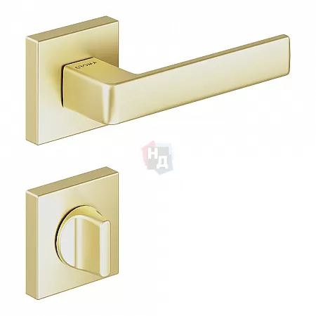 Ручка дверная CEBI ETA-S PC35 матовое золото (с накладкой WC)