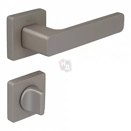 Ручка дверная CEBI FLAT MP04 матовый никель (с накладкой WC)