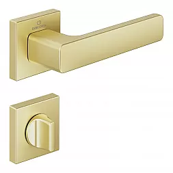 Ручка дверная CEBI FLAT PC35 матовое золото (с накладкой WC)