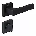 Ручка дверная CEBI GREN PC24 черный матовый (с накладкой WC)