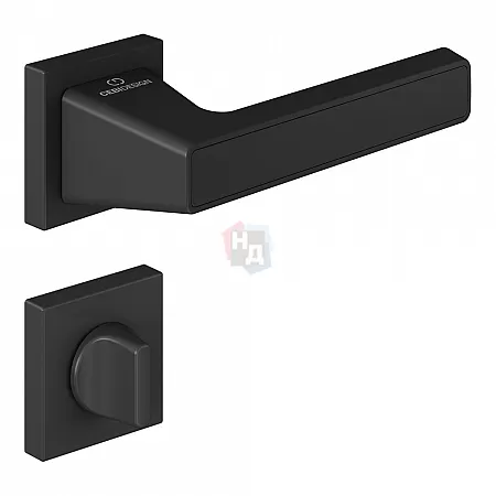 Ручка дверная CEBI PURE PC24 черный матовый (с накладкой WC)