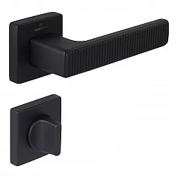 Ручка дверная CEBI ROOT PC24 черный матовый (с накладкой WC)