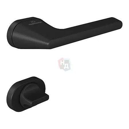 Ручка дверная CEBI TALIA PC24 черный матовый (с накладкой WC)