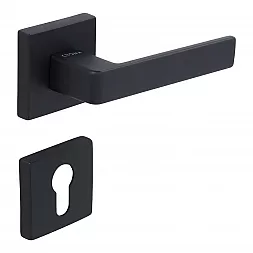 Ручка дверная CEBI ETA-S PC24 черный матовый (с накладкой PZ)