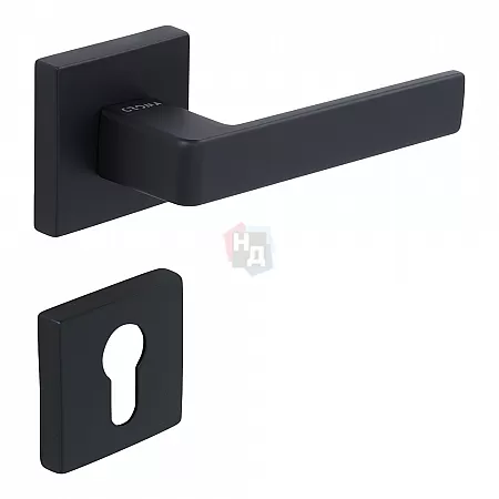 Ручка дверная CEBI ETA-S PC24 черный матовый (с накладкой PZ)