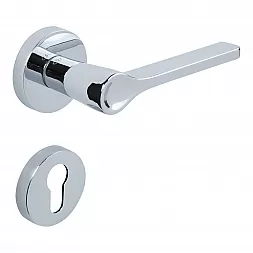 Ручка дверная CEBI IRUS MP02 хром (с накладкой PZ)