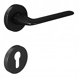 Ручка дверная CEBI AERO PC24 черный матовый (с накладкой PZ)