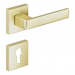 Ручка дверная CEBI ETA-S PC35 матовое золото (с накладкой PZ)