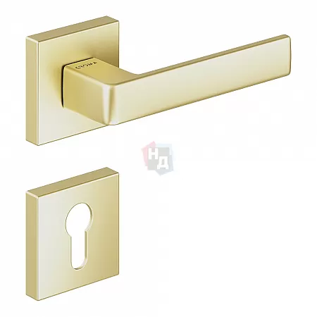 Ручка дверная CEBI ETA-S PC35 матовое золото (с накладкой PZ)