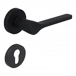 Ручка дверная CEBI IRUS PC24 черный матовый (с накладкой PZ)