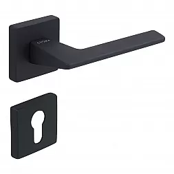 Ручка дверная CEBI VIA-S PC24 черный матовый (с накладкой PZ)