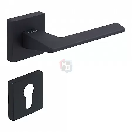 Ручка дверная CEBI VIA-S PC24 черный матовый (с накладкой PZ)