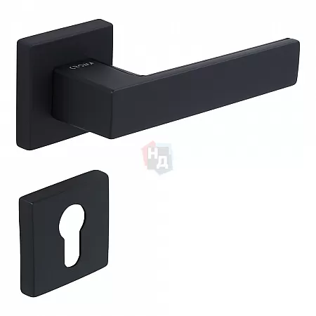 Ручка дверная CEBI ZERA-S PC24 черный матовый (с накладкой PZ)