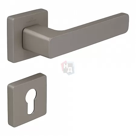 Ручка дверная CEBI FLAT MP04 матовый никель (с накладкой PZ)