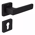 Ручка дверная CEBI FLAT PC24 черный матовый (с накладкой PZ)