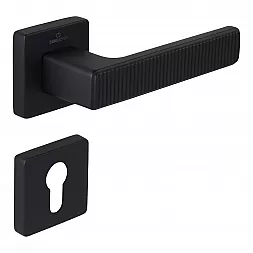 Ручка дверная CEBI ROOT PC24 черный матовый (с накладкой PZ)